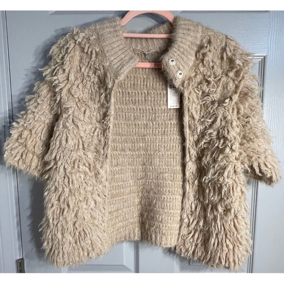 Anthropologie Knitted and Knotted Talah Shag Cardigan Sweater NWT Size XS - Picture 4 of 13